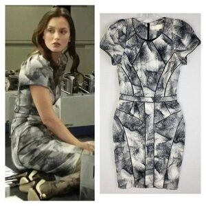 Bensoni Dress ASO Blair Waldorf Gossip Girl Animal Print Gray size 4